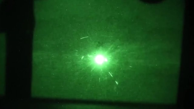 Night vision from military helicopter during overflight