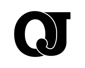 black silhouette initial typography alphabet font typeset logotype image vector icon