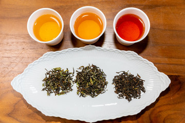 紅茶の葉とお茶、インド、ダージリン