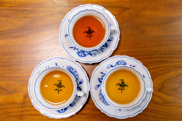 紅茶の葉とお茶、インド、ダージリン