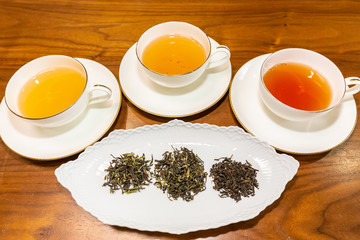 紅茶の葉とお茶、インド、ダージリン