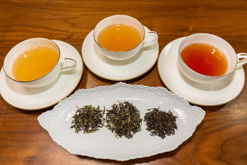 紅茶の葉とお茶、インド、ダージリン