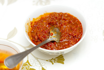 salad of tomatoes and bell peppers