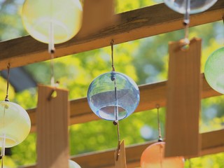 colorful wind chimes