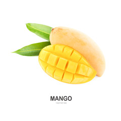 Mango isolated on white background.