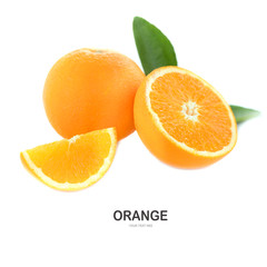 Orange fruit with orange leaves.