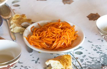carrot salad on a plate