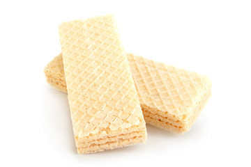 Wafers stick on white