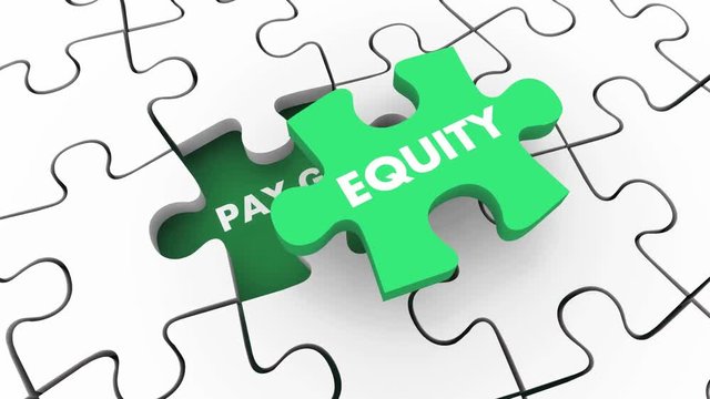 Pay Gap Equity Fair Wages Men Vs Women Puzzle Pieces 3d Animation