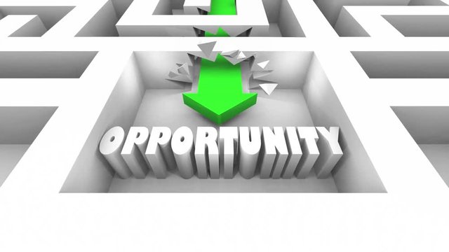 Opportunity Special Chance Success Maze 3d Animation