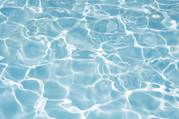 Texture of water in swimming pool for background