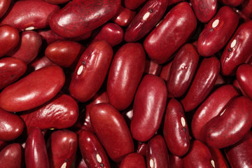 Close up red kidney bean texture background