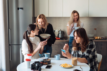 group of women in the kitchen