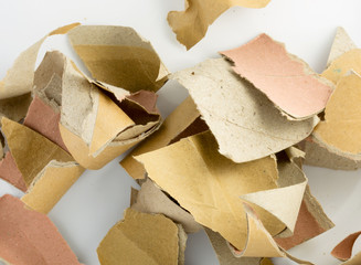 rubbish, a lot of pieces of cardboard