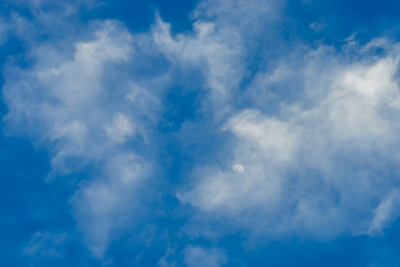 Blue sky with white cloud