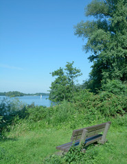 am beliebten Naherholungsgebiet Unterbacher See in Düsseldorf,Nordrhein-Westfalen,Deutschland