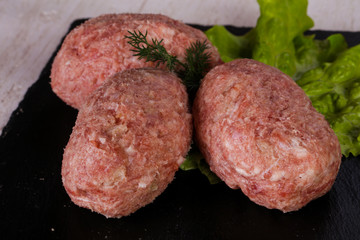 Raw pork cutlet