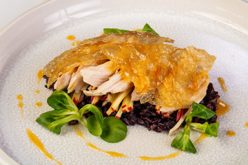 Guinea fowl with rice