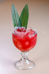 Sweet strawberry cocktail