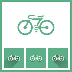 Bicycle icon on white background