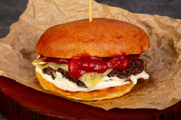 Burger with meat