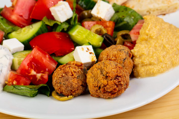 Falafel with humus