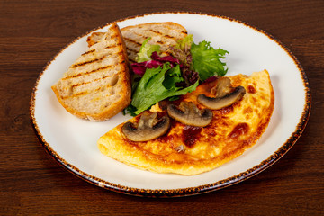 Omelet with mushrooms