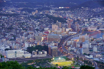 Obraz premium [長崎県]佐世保市夜景