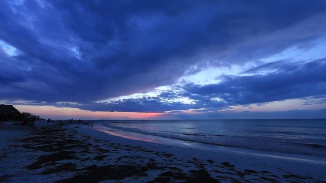 sunset in holbox