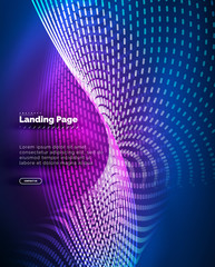 Neon glowing background for landing page