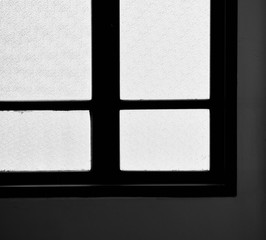 silhouette of glass window - monochrome