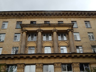 Fototapeta premium Fragment of the facade of a beautiful house