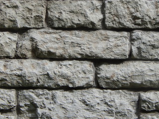 Wall of gray rough stone, background