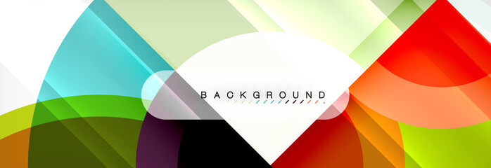 Vector circular geometric abstract background