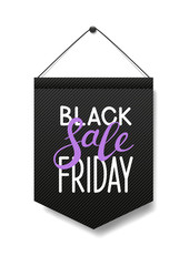 Decorative flag element with black friday message