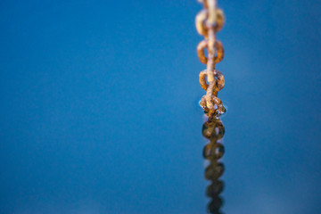 Blur soft tone background chain in water