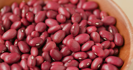 Stack of red mung bean