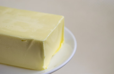 Butter on a plate.
