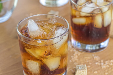 Alcohol cocktail, rum, party, copy space, close up
