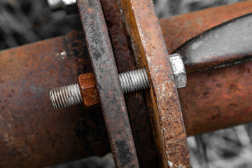 Rostige Flanschverbindung 