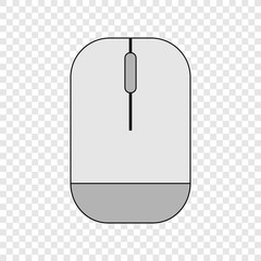 Computer mouse colour icon on transparent background