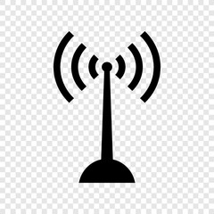 WiFi icon on transparent background