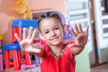 Children smiles laughter children's joy kindergarten
