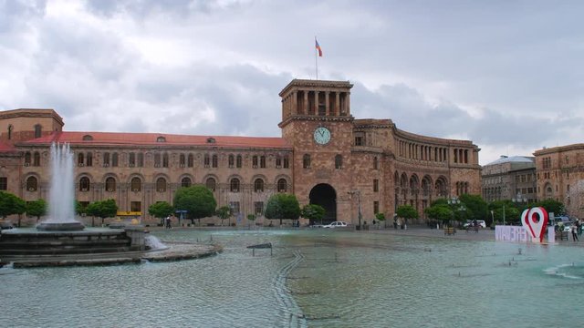 Fountain and building of Republic Square, Yerevan City, Armenia&rsquo;s Capital 7