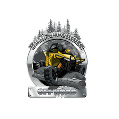Off-Road ATV Buggy Logo, Bush Adventute. © slava