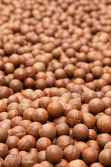 Macadamia fruit In the factory before packaging