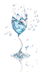 Splash water isolated abstract 3d rendering