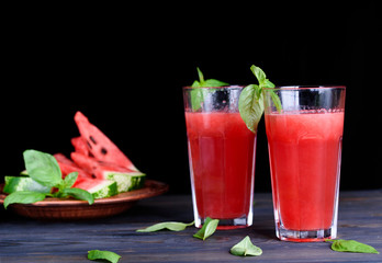 Refreshing summer watermelon cocktail