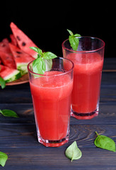 Refreshing summer watermelon cocktail