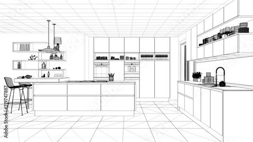modern architecture blueprints architectural design interior design project black and white ink sketch architecture blueprint showing modern kitchen with modern architecture blueprints architectural design interior design project black and white ink sketch architecture blueprint showing modern kitchen with